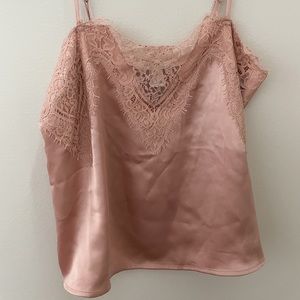 Silk lace cami top